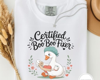 Camiseta de enfermera especializada en el cuidado de heridas, regalo para enfermeras, camiseta de enfermera de heridas, camiseta divertida de enfermera con ganso, regalo divertido de enfermera con ganso, camiseta de enfermera