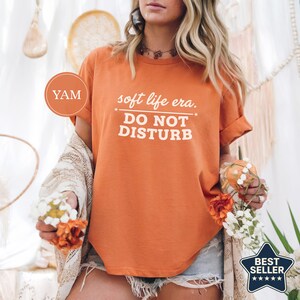 Soft Life Era Do Not Disturb Shirt, Funny Self Care Tee, Sarcastic Womens Shirt, Mental Health Tee, Soft Life Shirt, Funny Gift for Her Yam