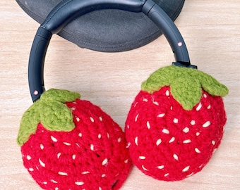 Sony XM4 XM5 XM6 Headphone Covers Fruit Design Crochet Fruit Sony XM5 Headphone Covers,Handmade Headphone Cover,Cute Headphone Cover