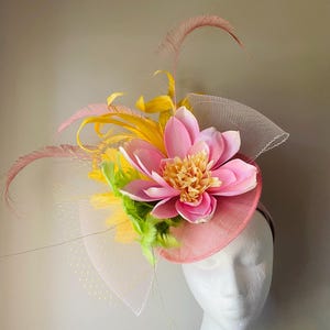 Pastel Yellow Fascinator - Etsy display picture 2