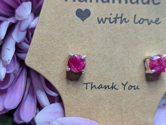 Genuine Corundum Ruby Earrings - image 3