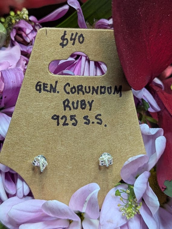Genuine Corundum Ruby Earrings - image 4