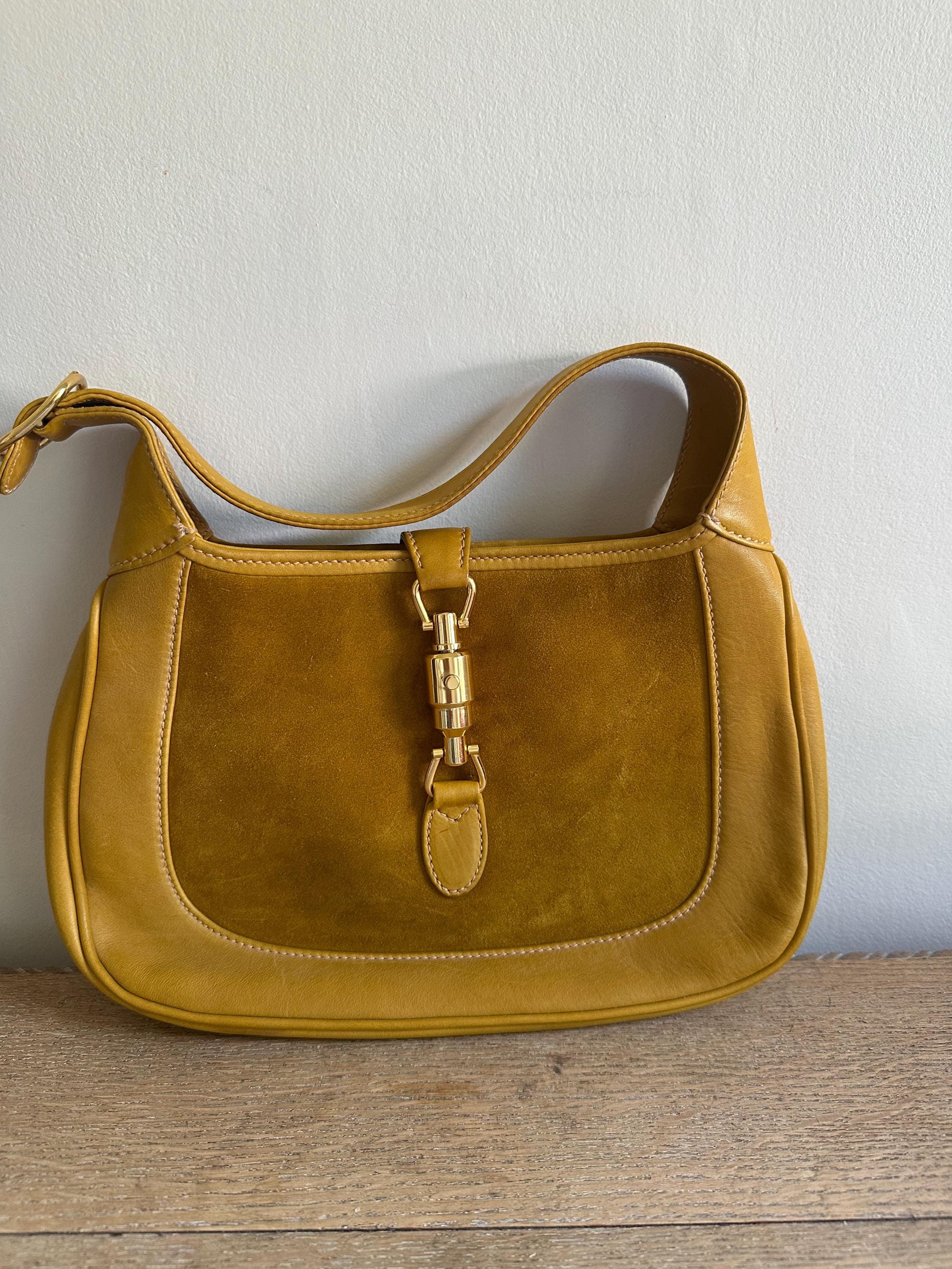 VINTAGE GUCCI 1970's Jackie O Bag in Mustard Yellow - Etsy