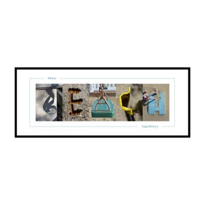 Beach Art, Alphabet Photography, ABC Gift Idea, Original Letter Art, More Beach - Less Worry