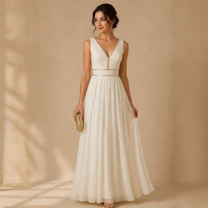slim fit dress slacks Sex V Neckline Sparkle A-Line Long Evening Prom Dresses, MR7064 main image 1