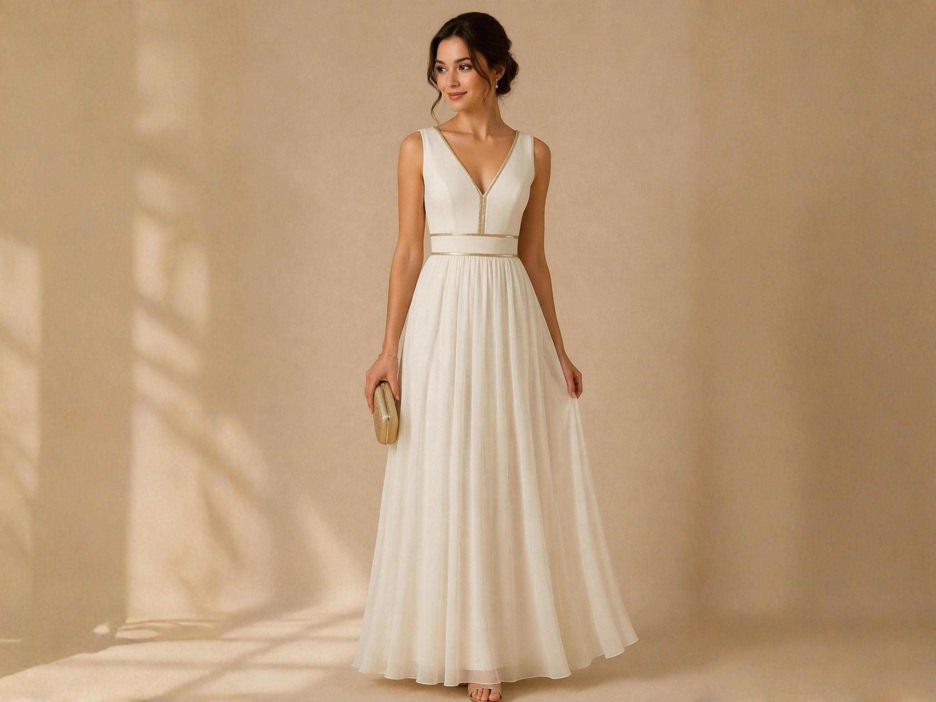 chinese dress ladies Siesta Maxi Dress in White
