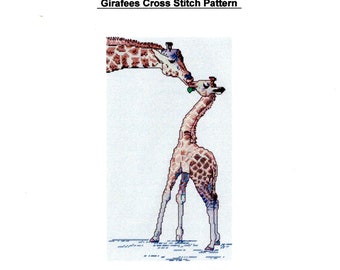 Girafees Cross Stitch Pattern - PDF FILE ONLY -