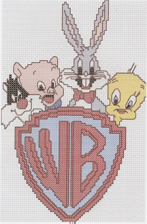 Looney Tunes Logo With Bugs Bunny Tweety Bird Porky Pig Etsy