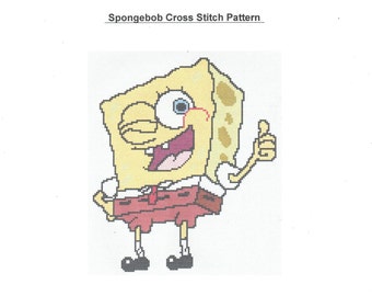 Spongebob Cross Stitch Pattern - PDF FILE ONLY -