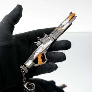 Apex Legends Warp Zone-pistolreplika i metall – Samlarobjekt för spelvapen, cosplay, skrivbordsdekor, present till Apex-fan bild 10