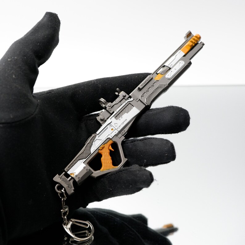 Apex Legends Warp Zone-pistolreplika i metall – Samlarobjekt för spelvapen, cosplay, skrivbordsdekor, present till Apex-fan bild 10