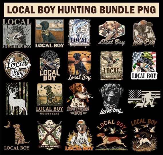 Local Boy Bundle PNG, Hunting Dog Design, Camo Southern Boy Shirt, Country Outdoor Dog Art, Rustic Hunting T-shirt Graphic, gift local boy