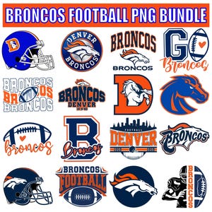Broncos Football PNG Bundle, Mascot Designs, Denver Football Clipart, Game Day Sublimation PNG, Retro Sport Digital Download