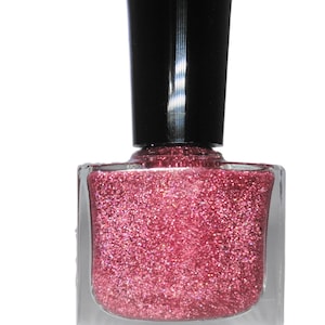 CUPCAKE- Pink  Iridescent - Nail Polish- Glitter  - Sparkle - Vegan - free From harsh Chemicals - indie nail polish - Shiny glossy manicure