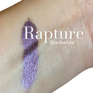 Rapture dark purple shimmer luster vegan Mineral Makeup EyeShadow 5g Sifter Jar Purple Eye Shadow Petite Size image 2