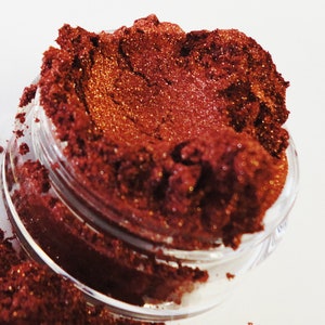 TEMPEST - Copper Gold Eye Shadow - Red -  Shimmer-Mineral Makeup - Eyeliner - Smokey Eyes - 10g Sifter Jar Eyeshadow