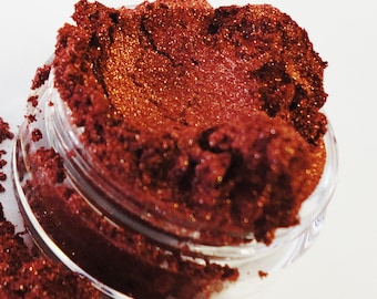TEMPEST, Copper,  Mineral Eyeshadow, Copper Gold Shimmer, Vegan, Natural Ingredients, Eyeliner, Accent Colour, Crush Cosmetics 5g jar