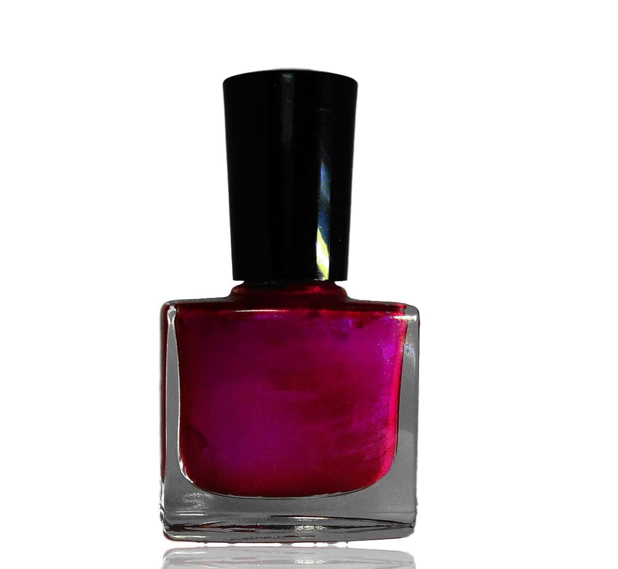 Scarlet OHARA Duo Chrome Pink Red Irridescent Nail Polish Nail Art Lacquer Top Coat Luster Pearl Vegan Friendly Polishes