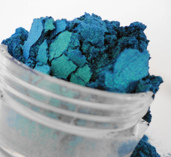 Blue Eye Shadow Mineral Makeup Sparkle 10g Sifter Jar Etsy