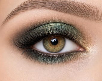 TAINTED, TEAL Green Blue Eyeshadow, Vegan, Shimmer, Mineral Makeup, Eyeliner, Natural Ingredients, Pigmented, Crush Cosmetics