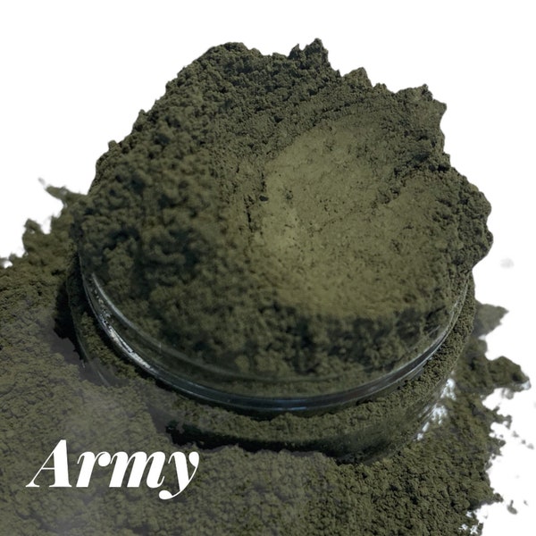 ARMY -Green Matte Eyeshadow - Green  Olive Gray -  Eye Shadow   - Mineral Makeup - Vegan Natural  - Pigmented - Organic