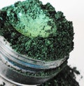 POISON , Emerald Green Shimmer, Metallic Eyeshadow, Olive Golden Green, Vegan, Mineral Makeup, Eyeliner, Smoky Eyes, Crush Cosmetic