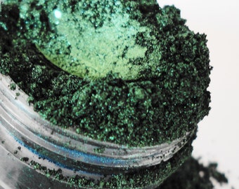 POISON -  Emerald Green EyeShadow - Shimmer - Luster- Mineral Makeup -  Eye shadow - Natural Vegan Organic -  eyeliner, 5g Sifter Jar