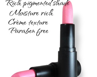 FAMOUS, Rosa Coral Semi Mate, Lápiz Labial, Fórmula Vegana Natural, Pigmentado, Crema de Cobertura Total, Labios, Color de Labios, FAMOUS