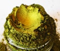 GRIND - Green Eyeshadow Shimmer- Natural Mineral Makeup - Eye Shadow - 10g Sifter Jar- Green Golden Eye shadow - Duo Chrome