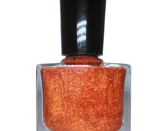 HUSSY Tangerine, Orange Micro Glitter Nagellack: Vegan freundlich,