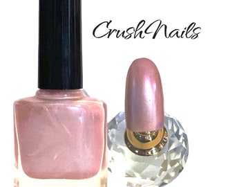 Rosa nagellack, Blushrosa, Veganska naglar, fritt från starka kemikalier, indie nagellack, Semi-matt manikyr,