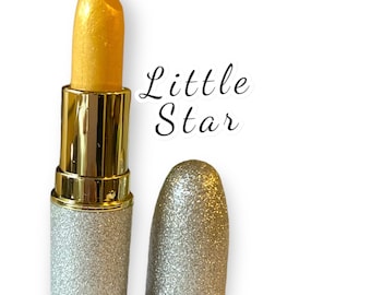 Little Star - Duo Chrome - Gold -  shifting -Lipstick - Vegan Paraben-free Cream Formula -Golden sparkle lipstick- All Natural ingredients