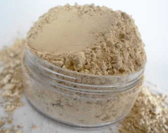 PALE WARM BEIGE, Mineral Foundation,  Vegan Makeup , Full Coverage, pigmented, Lightweight, Clean Makeup, Crush Cosmetics (30g Sifter Jar)