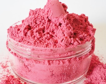 Pink Mineral Makeup Blush Coquette Large 30g Sifter Jar Rose Vegan Natural Make Up  bright Pink  Pigmented