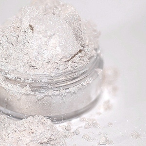 SNOWFLAKE- White Iridescent - Shimmer - Eyeshadow - Natural Organic Vegan - Mineral Makeup 5g Sifter Jar - White Highlighter- Eye Shadow