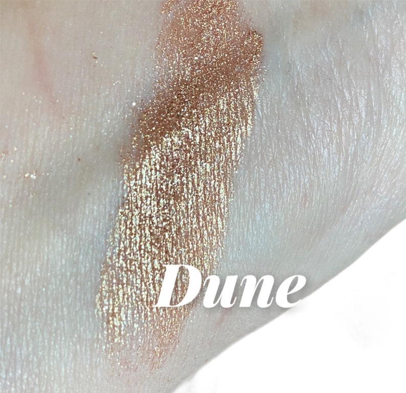 DUNE Brown Eyeshadow Light Brown Shimmer Luster Vegan Natural Mineral Makeup 5g Sifter Jar Golden Beige image 2