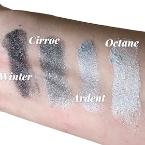 Silver Set -Metallic Silver EyeShadow - Eyeliner - Shimmer - Mineral Eye Shadow - 5g Sifter Jar - Vegan Natural - mineral Mica Makeup