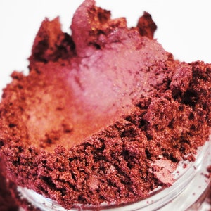 SHAG - Tiefrot - Lidschatten - Rot - Schimmer - Glanz - Smokey Eyes - Natürliches Mineral Make-up - Eyeliner - Lidschatten - 5g Glas-