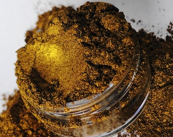 EPIC - Gold Olive - Metallic Eyeshadow - Shimmer- Mineral Make up - eyeliner -Vegan -Eyeliner - Eye shadow -  Smokey eyes - 10g Jar