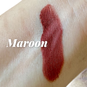 MAROON- Matt - Roter Burgunder - Lidschatten - Mineral Make-up - Vegan Natürlich - Hochpigmentiert - Organisch - Smokey Augen - Lidschatten