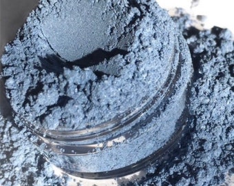 Zephyr - Dark Denim Blue -Shimmer Luster - Eyeshadow  - Accent Color - Mineral Makeup - Vegan Natural  Pigmented- Smokey Eyes