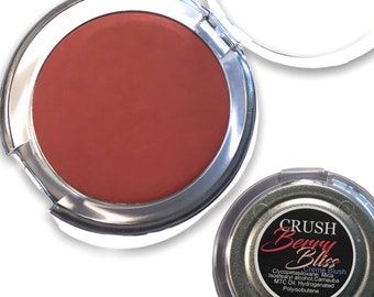 Watercolor Creme Blush-Berry Bliss - Pale Pink Berry Cheek Color- Sheer to Buildable - Mineral Makeup- Cheek Color