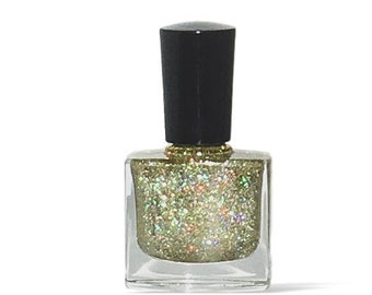 Nail Polish CHAMPAGNE  Silver Gold Glitter Nail Polish Nail Art Lacquer Top Coat Luster Pearl Vegan Friendly Polishes