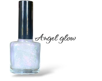 ANGELGLOW, Nail Polish, Shifting Violet Pink , Glitter, Vegan Makeup, Free from Chemicals Formula, Violet Pink, Glossy, Crush Cosmetics