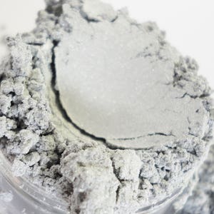 OCTANE - Metallic silver White EyeShadow - Shimmer - Highlighter - Vegan - Mineral Makeup - Eyeliner - Eye Shadow -10g Sifter  Jar