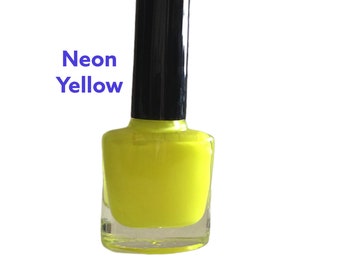Esmalte de Uñas NEON Canary Yellow - Brillante - Uñas veganas - Libre de productos químicos ásperos - esmalte de uñas indie - Brillante brillante