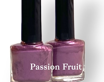 Nail Polish PassionFlower Iridescent Plum Purple Gloss Vegan nails  free From harsh Chemicals indie nail polish Shiny glossy manicure