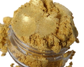 BUTTER, Sombra de ojos mineral en amarillo dorado brillante, vegana, brillante, maquillaje mineral, cosmética natural, pigmentada, Crush Cosmetics