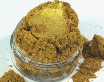 NOT SHY, Sombra de ojos mineral metálica dorada brillante 10 g Tarro tamizador Sombra de ojos gris Vegana Mineral natural Mica Maquillaje