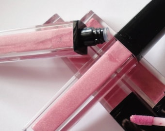 Liquid lipstick  Pink  Lip Gloss Mineral Makeup Vegan Summer Pearly Pink shiny Moisturizing Natural Glossy